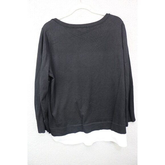 Calvin Klein Black Long Sleeve Sweater-Size XL-Studded - Picture 9 of 10